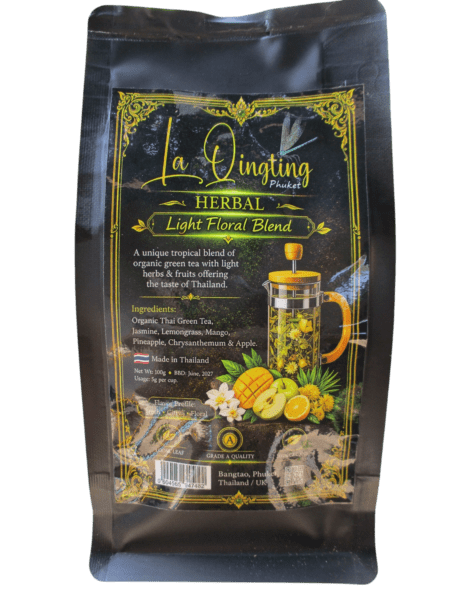 Light Thai organic green herbal tea blend in our  Bangtao, Phuket Shop