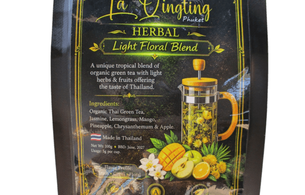 Light Thai organic green herbal tea blend in our  Bangtao, Phuket Shop