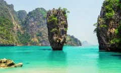 James Bond Island with Big Boat James Bond Island with Big Boat