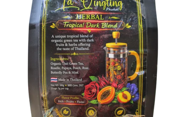 Dark Thai organic green herbal_tea blend in Bangtao Phuket